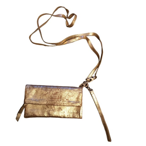 OROTON Glittery Gold Womens Clutch Bag - Picture 5 of 9